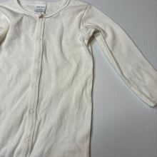 Load image into Gallery viewer, Unisex Baby Berry, white ribbed coverall / romper, EUC, size 1,  