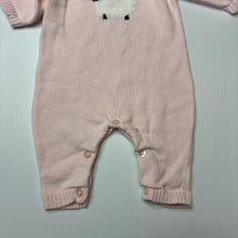 Load image into Gallery viewer, Girls Beanstork, knitted cotton romper, sheep, EUC, size 0000,  