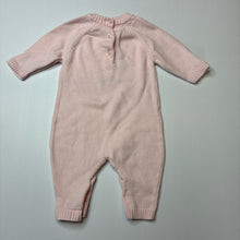 Load image into Gallery viewer, Girls Beanstork, knitted cotton romper, sheep, EUC, size 0000,  