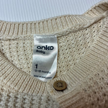 Load image into Gallery viewer, Unisex Anko, knitted cotton cardigan, EUC, size 1,  