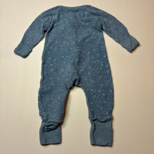 Load image into Gallery viewer, Unisex Bonds, blue terry zip wondersuit / zippy / romper, GUC, size 00,  