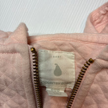 Load image into Gallery viewer, Girls Country Road, quilted zip hoodie sweater, EUC, size 000,  