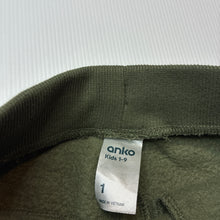 Load image into Gallery viewer, Boys Anko, fleece lined cargo track pants, elasticated, GUC, size 1,  