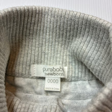 Load image into Gallery viewer, Unisex purebaby, organic cotton knit leggings / bottoms, EUC, size 0000,  