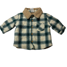 Load image into Gallery viewer, Boys Baby Berry, fleece lined cotton long sleeve shirt, EUC, size 000,  