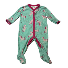 Load image into Gallery viewer, Girls Dymples, cotton coverall / romper, unicorns, GUC, size 000,  