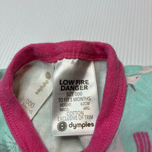 Load image into Gallery viewer, Girls Dymples, cotton coverall / romper, unicorns, GUC, size 000,  
