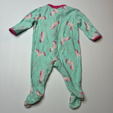 Load image into Gallery viewer, Girls Dymples, cotton coverall / romper, unicorns, GUC, size 000,  