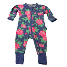 Load image into Gallery viewer, Girls Bonds, floral zip wondersuit / zippy / romper, GUC, size 000,  