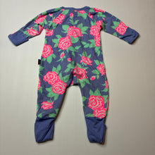 Load image into Gallery viewer, Girls Bonds, floral zip wondersuit / zippy / romper, GUC, size 000,  