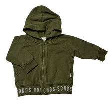Load image into Gallery viewer, Unisex Bonds, khaki fleece lined zip hoodie sweater, GUC, size 0,  