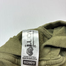 Load image into Gallery viewer, Unisex Bonds, khaki fleece lined zip hoodie sweater, GUC, size 0,  