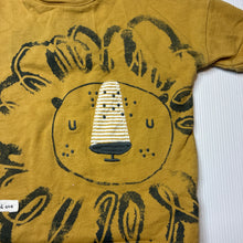 Load image into Gallery viewer, Boys Next, fleece lined cotton short sleeve top, lion, GUC, size 0,  