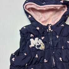 Load image into Gallery viewer, Girls Disney, Minnie Mouse hooded puffer vest, GUC, size 2,  