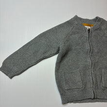 Load image into Gallery viewer, Boys Zara, grey knitted cotton zip up sweater, GUC, size 2-3,  