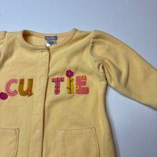 Load image into Gallery viewer, Girls Carters, yellow soft fleece romper, GUC, size 6 months,  