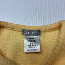 Load image into Gallery viewer, Girls Carters, yellow soft fleece romper, GUC, size 6 months,  