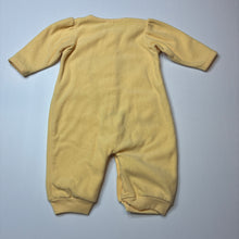 Load image into Gallery viewer, Girls Carters, yellow soft fleece romper, GUC, size 6 months,  