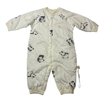 Load image into Gallery viewer, Unisex soft feel, lightly wadded romper, pandas, EUC, size 0,  