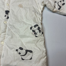 Load image into Gallery viewer, Unisex soft feel, lightly wadded romper, pandas, EUC, size 0,  