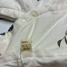 Load image into Gallery viewer, Unisex soft feel, lightly wadded romper, pandas, EUC, size 0,  