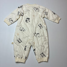 Load image into Gallery viewer, Unisex soft feel, lightly wadded romper, pandas, EUC, size 0,  
