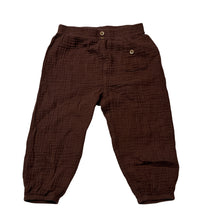 Load image into Gallery viewer, Unisex Baby Berry, lightweight crinkle cotton pants, elasticated, GUC, size 1,  