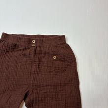 Load image into Gallery viewer, Unisex Baby Berry, lightweight crinkle cotton pants, elasticated, GUC, size 1,  