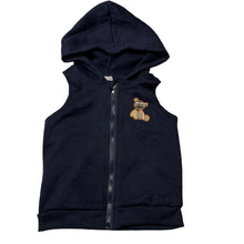 Load image into Gallery viewer, Boys navy, fleece lined hooded vest, EUC, size 2-3,  