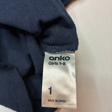 Load image into Gallery viewer, Girls Anko, navy cotton Christmas top, EUC, size 1,  