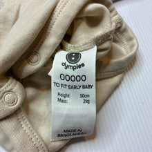 Load image into Gallery viewer, Unisex Dymples, organic cotton singletsuit romper, EUC, size 00000,  