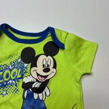 Load image into Gallery viewer, Boys Disney, Mickey Mouse soft feel bodysuit / romper, GUC, size 0,  