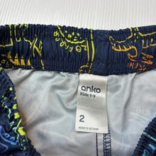 Load image into Gallery viewer, Boys Anko, lightweight board shorts, elasticated, EUC, size 2,  