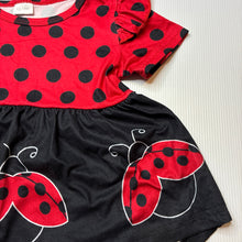 Load image into Gallery viewer, Girls soft feel, stretchy top, ladybirds, GUC, size 1,  