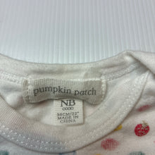 Load image into Gallery viewer, Girls Pumpkin Patch, soft cotton romper, strawberries, GUC, size 0000,  