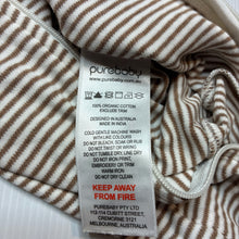 Load image into Gallery viewer, Unisex purebaby, soft feel organic cotton zip coverall / romper, EUC, size 0000,  