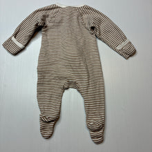 Load image into Gallery viewer, Unisex purebaby, soft feel organic cotton zip coverall / romper, EUC, size 0000,  