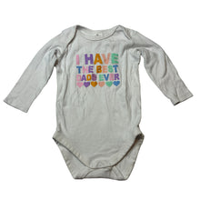 Load image into Gallery viewer, Unisex Baby Berry, white cotton bodysuit / romper, GUC, size 1,  