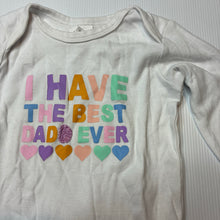 Load image into Gallery viewer, Unisex Baby Berry, white cotton bodysuit / romper, GUC, size 1,  