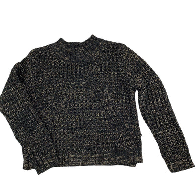 Tilii black & gold knitted sweater / jumper, size 8, Pre-loved
