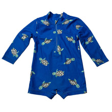 Load image into Gallery viewer, Unisex Baby Berry, all-in-one rashie suit, turtles, GUC, size 0,  