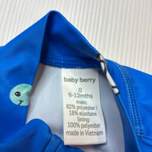 Load image into Gallery viewer, Unisex Baby Berry, all-in-one rashie suit, turtles, GUC, size 0,  