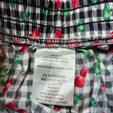 Load image into Gallery viewer, Girls lightweight, cotton shorts, elasticated, cherries, EUC, size 2,  