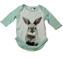 Load image into Gallery viewer, Unisex Dymples, soft cotton bodysuit / romper, rabbit, EUC, size 000,  