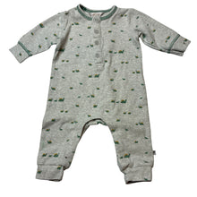 Load image into Gallery viewer, Boys Fox &amp; Finch, soft feel stretchy romper, dinosaurs, EUC, size 000,  