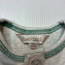 Load image into Gallery viewer, Boys Fox &amp; Finch, soft feel stretchy romper, dinosaurs, EUC, size 000,  