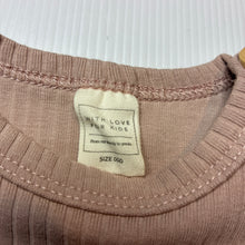 Load image into Gallery viewer, Unisex WITH LOVE FOR KIDS, ribbed stretchy bodysuit / romper, EUC, size 000,  