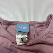 Load image into Gallery viewer, Girls Disney, Frozen cotton long sleeve tee / top, FUC, size 1,  