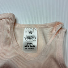 Load image into Gallery viewer, Girls Target, pink ribbed organic cotton singlet top, EUC, size 0000,  