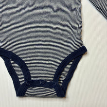 Load image into Gallery viewer, Unisex Carters, navy stripe cotton bodysuit / romper, FUC, size 00,  
